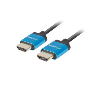 Kabel HDMI V2.0 1M 4K czarny Slim Lanberg