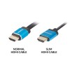 KABEL HDMI M/M V2.0 1M 4K CZARNY SLIM LANBERG