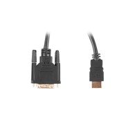 HDMI(M)->DVI-D(M)(24+1) CABLE 1.8M BLACK DUAL LINK WITH GOLD-PLATED 4K CONNECTORS LANBERG