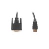 HDMI(M)->DVI-D(M)(24+1) CABLE 1.8M BLACK DUAL LINK WITH GOLD-PLATED 4K CONNECTORS LANBERG