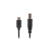 USB-C(M)->USB-B(M) 2.0 CABLE 3M BLACK LANBERG