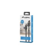 USB-C(M)->USB-A(M) 2.0 CABLE 1.8M BLACK BOX QC 3.0 LANBERG