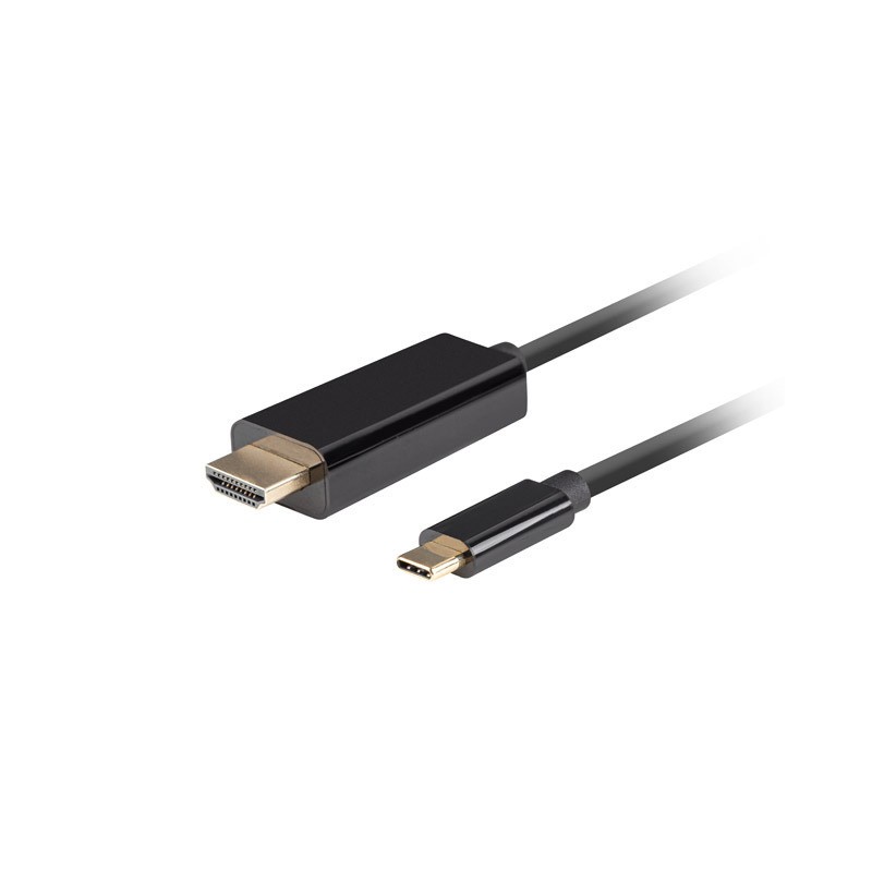 USB-C(M)->HDMI(M) CABLE 3M 4K 60HZ BLACK LANBERG