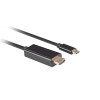 USB-C(M)->HDMI(M) CABLE 3M 4K 60HZ BLACK LANBERG