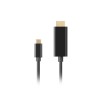 USB-C(M)->HDMI(M) CABLE 3M 4K 60HZ BLACK LANBERG