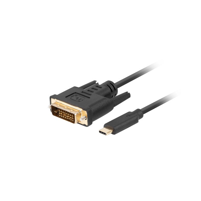 KABEL USB-C(M)->DVI-D(24+1)(M) 1.8M CZARNY LANBERG KABEL USB-C(M)->DVI-D(24+1)(M) 1.8M CZARNY LANBERG