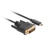 KABEL USB-C(M)->DVI-D(24+1)(M) 1.8M CZARNY LANBERG