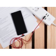 USB-C(M)->USB-A(M) 2.0 CABLE 1M ANGLED LEFT/RIGHT RED NATEC PRATI