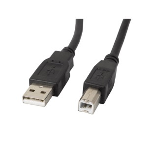 Kabel USB-A-USB-B 2.0 5M czarny Lanberg