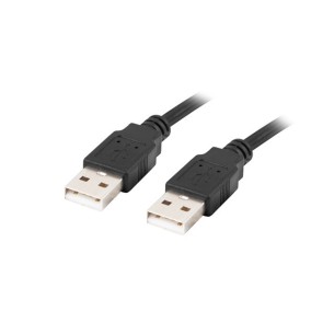 Kabel USB-A 2.0 0.5M czarny Lanberg