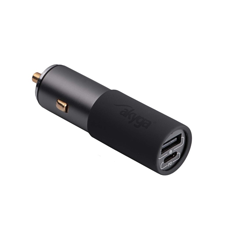 Car charger 12/24V Akyga AK-CH-26 100W USB-A + USB-C PD Quick Charge 3.0 5-20V / 1.5-5A grey Car charger 12/24V Akyga AK-CH-26 100W USB-A + USB-C PD Quick Charge 3.0 5-20V / 1.5-5A grey