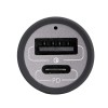 Car charger 12/24V Akyga AK-CH-26 100W USB-A + USB-C PD Quick Charge 3.0 5-20V / 1.5-5A grey