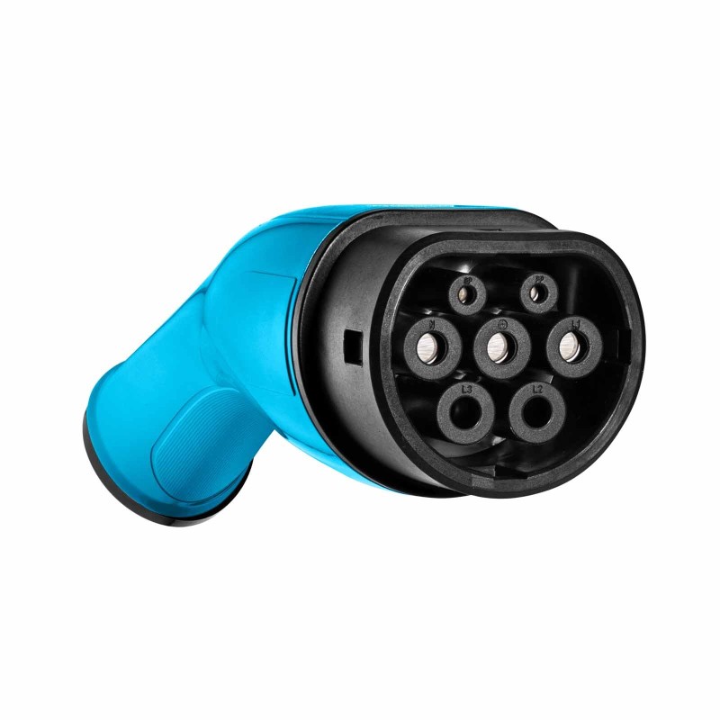 Type2 Plug for Electric Cars Akyga AK-SC-E17 3-phases 32A female blue Type2 Plug for Electric Cars Akyga AK-SC-E17 3-phases 32A female blue
