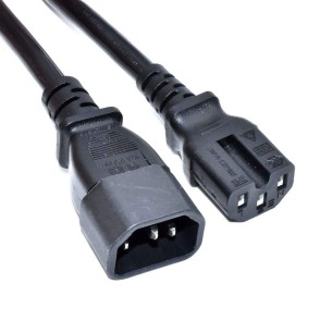 Server Extension Power Cable Akyga CU 3x1mm² IEC C14 / IEC C15 3m