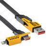 Cable USB Akyga AK-USB-57 USB A (m) + USB type C (m) / USB type C (m) + Lightning (m) ver.2.0 65W 1m