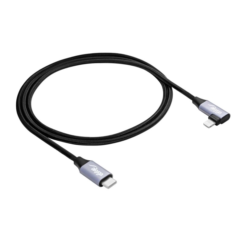 Cable USB Akyga AK-USB-56 USB type C (m) / Lightning (m) Angle ver. 2.0 30W 1m Cable USB Akyga AK-USB-56 USB type C (m) / Lightning (m) Angle ver. 2.0 30W 1m