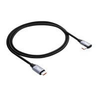 Kabel USB Akyga AK-USB-54 USB type C (m) / USB type C (m) kątowy ver. 2.0 60W 1m