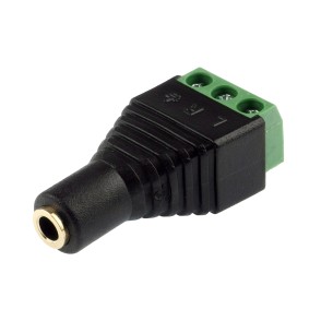 3.5mm jack socket adapter for terminal strip