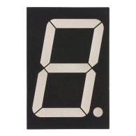 7-segment LED display, 1-digit 45mm, yellow, common anode