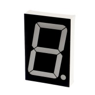 7-segment LED display, 1-digit 45mm, yellow, common anode