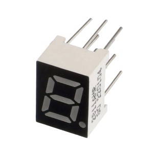 7-segment LED display, 1 digit 7mm, red, common cathode