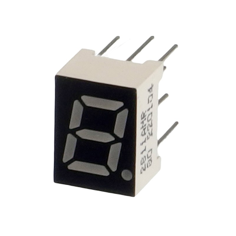 7-segment LED display, 1 digit 7mm, red, common cathode - Kamami on ...
