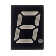 7-segment LED display, 1 digit 7mm, red, common cathode