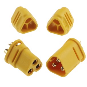 MT30 - 3-pin high-current connector (plug + socket + cover)