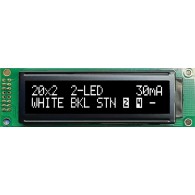 LCD-CC-2002Ax-VIW W/KKK-E6 C 2x20 display with NEGATIVE PURE BLACK LED