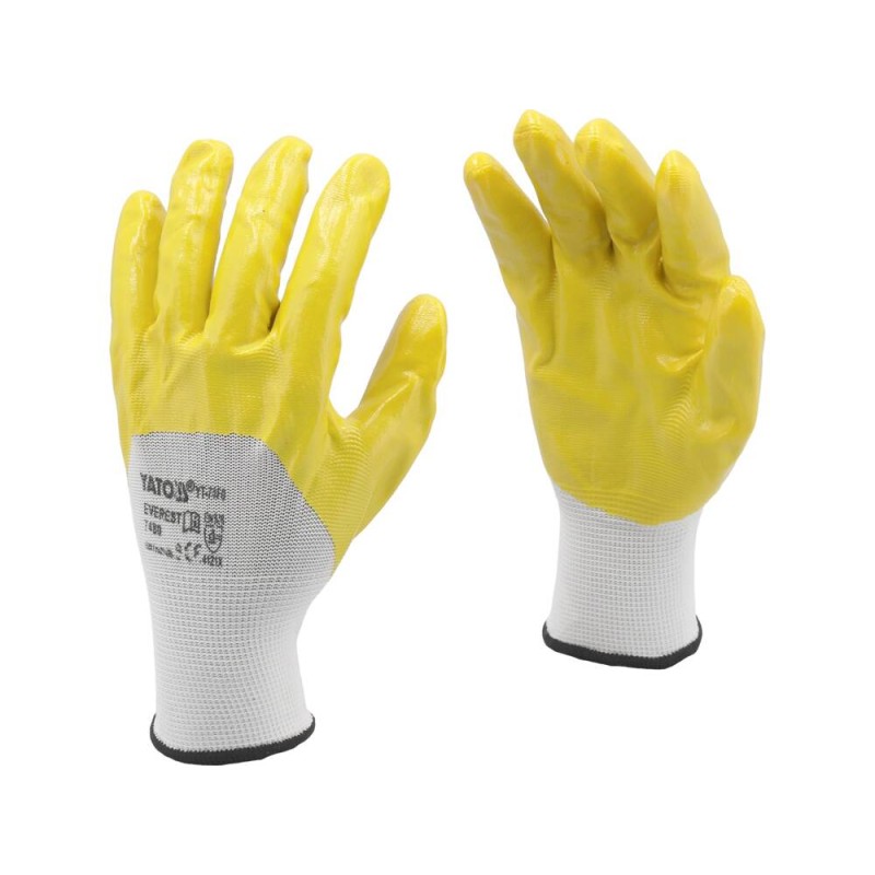 YT-7480 Work gloves polyester nitrile 9