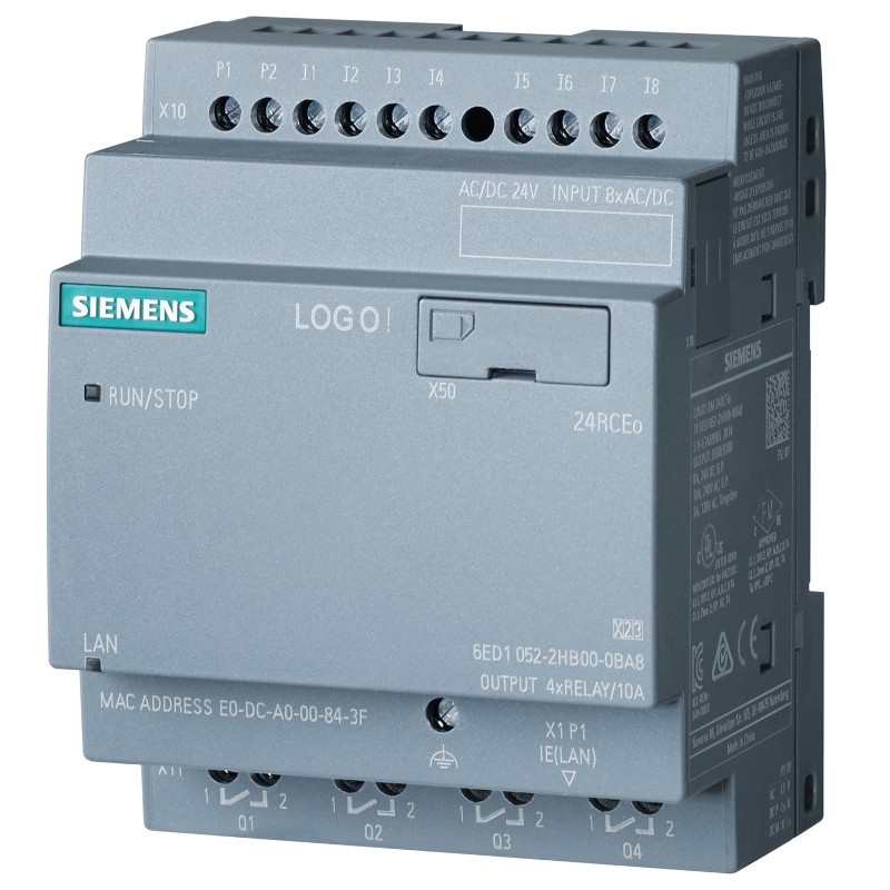 6ED1052-2HB08-0BA2 - Siemens LOGO! 24RCEO (AC) PLC Controller