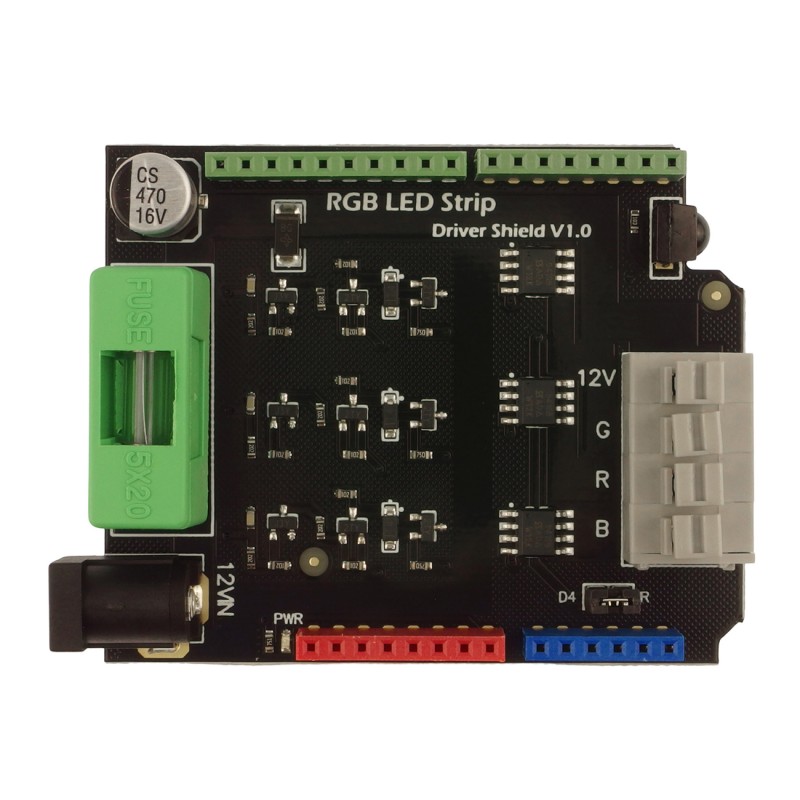 RGB LED Strip Driver Shield v1.0 - RGB LED strip driver module for Arduino
