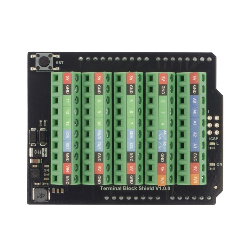 Terminal Block Shield - moduł ze złączami śrubowymi do Arduino - sklep ...