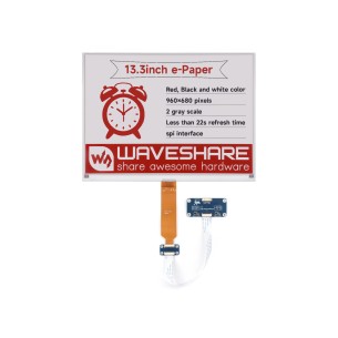 e-Paper (B) 13.3″ E-Ink display 960×680 with HAT for Raspberry Pi - Waveshare 27236