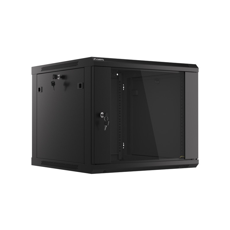 RACK CABINET 19" WALL-MOUNT 9U/600X600 (FLAT PACK) V2 BLACK LANBERG