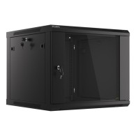 RACK CABINET 19" WALL-MOUNT 9U/600X600 (FLAT PACK) V2 BLACK LANBERG