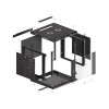 RACK CABINET 19" WALL-MOUNT 9U/600X600 (FLAT PACK) V2 BLACK LANBERG