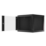 RACK CABINET 19" WALL-MOUNT 9U/600X600 (FLAT PACK) V2 BLACK LANBERG