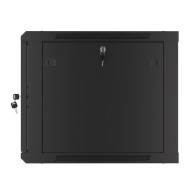 SZAFA INSTALACYJNA RACK WISZĄCA 19" 9U 600X600 CZARNA LANBERG (FLAT PACK) V2