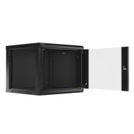 SZAFA INSTALACYJNA RACK WISZĄCA 19" 9U 600X600 CZARNA LANBERG (FLAT PACK) V2