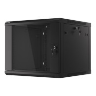 SZAFA INSTALACYJNA RACK WISZĄCA 19" 9U 600X600 CZARNA LANBERG (FLAT PACK) V2