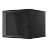 RACK CABINET 19" WALL-MOUNT 9U/600X600 (FLAT PACK) V2 BLACK LANBERG