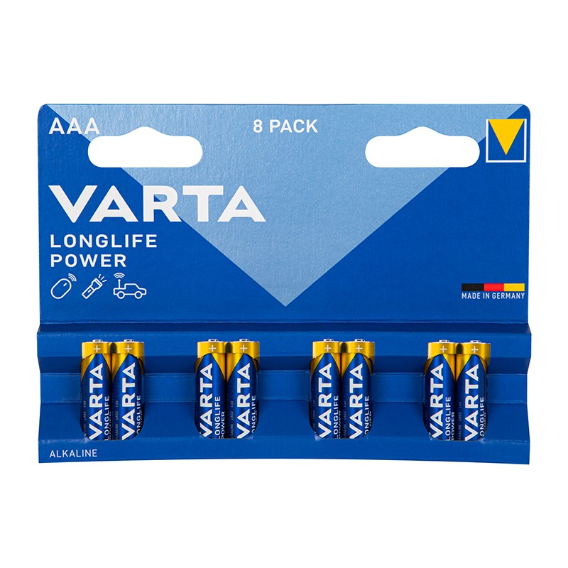 Alkaline battery AAA 1.5 LR3 Varta LONGLIFE POWER 8 pcs.