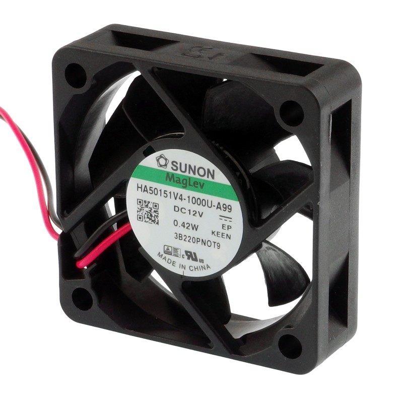 Осьовий вентилятор постійного струму 0,3 Вт 50x50x15 мм 13,01 м³/год 15,4 дБА - Sunon HA50151V4-1000U-A99