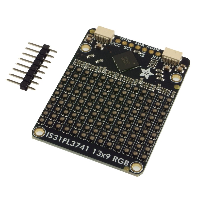 STEMMA QT IS31FL3741 13x9 PWM RGB LED Matrix Driver - 13x9 RGB LED Matrix Display