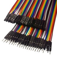 Connection cables M-F, colored 17 cm - 40 pcs