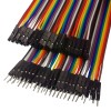 Connection cables M-F, colored 17 cm - 40 pcs