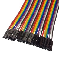 Connection cables M-F, colored 17 cm - 40 pcs