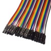 Connection cables M-F, colored 17 cm - 40 pcs