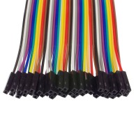 Connection cables M-F, colored 17 cm - 40 pcs